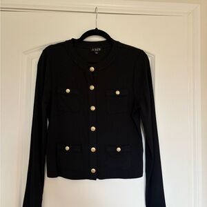 J. Crew Black Button-Up Women's Ribbed Shirt